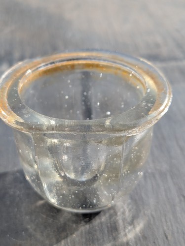 Vintage clear glass bird - glass,
