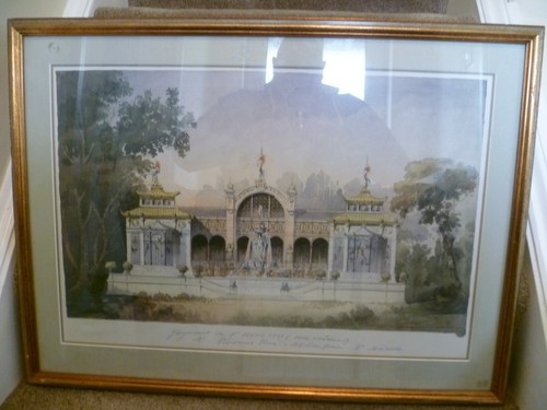 Vintage gilt framed print - vintage,